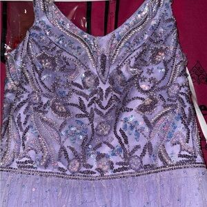 Sherri Hill Littles Lilac with Cape NWT Size 10